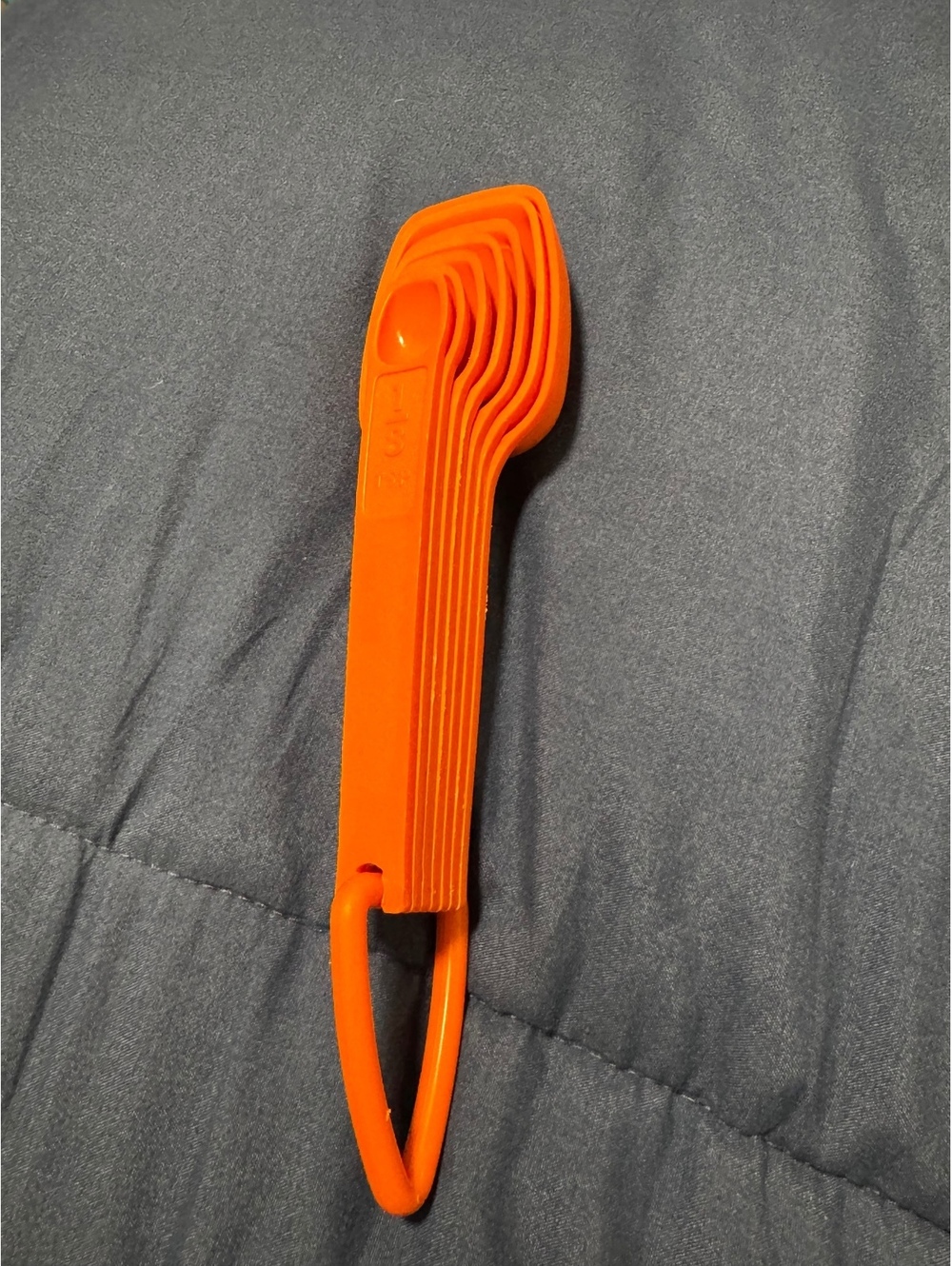 Vintage Tupperware Orange Nesting Measuring Spoons Set